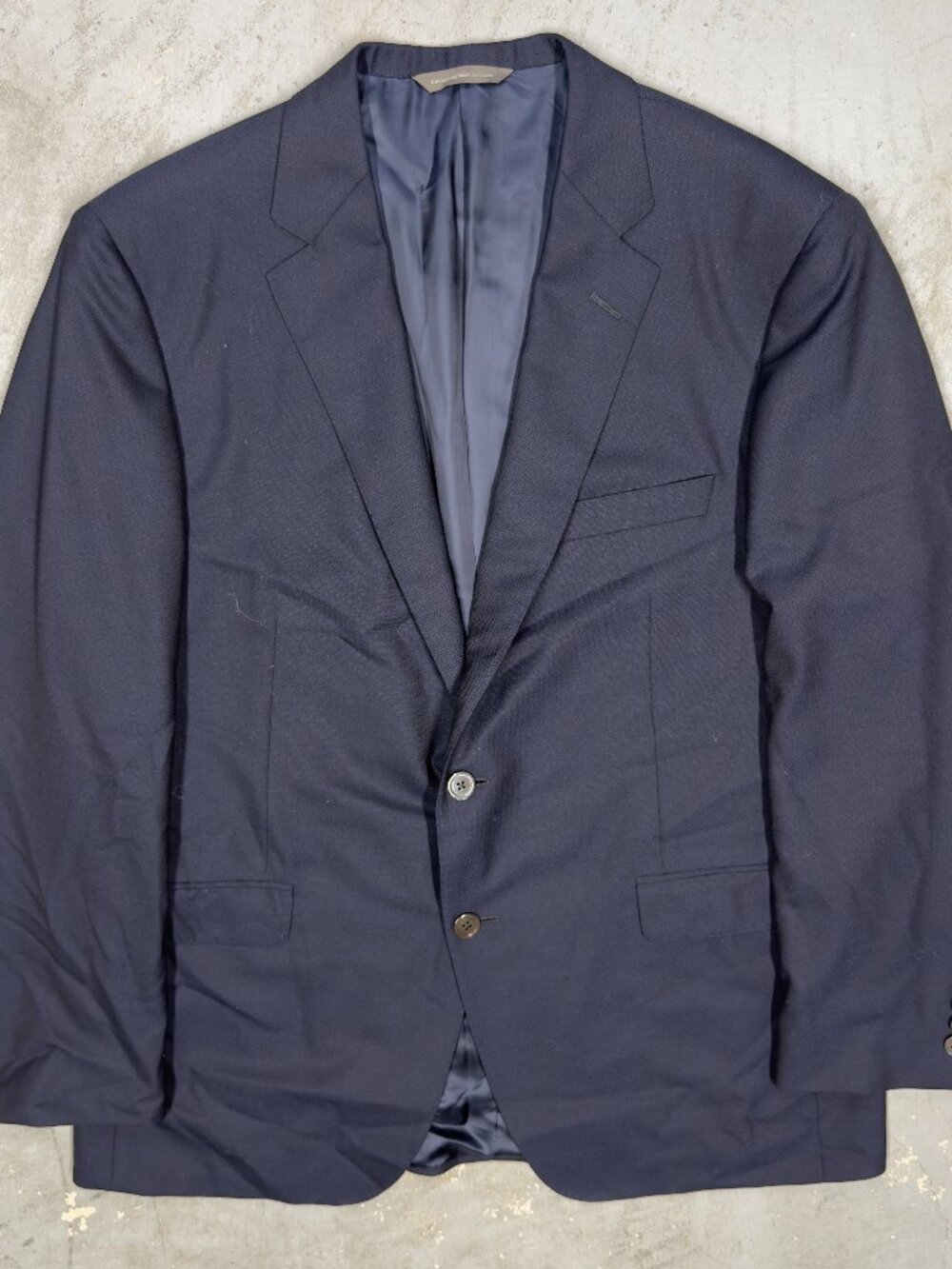 Samuelsohn Blazer Super 130s Wool Sport Coat Harry Rosen Canada Mesh Blue 44R